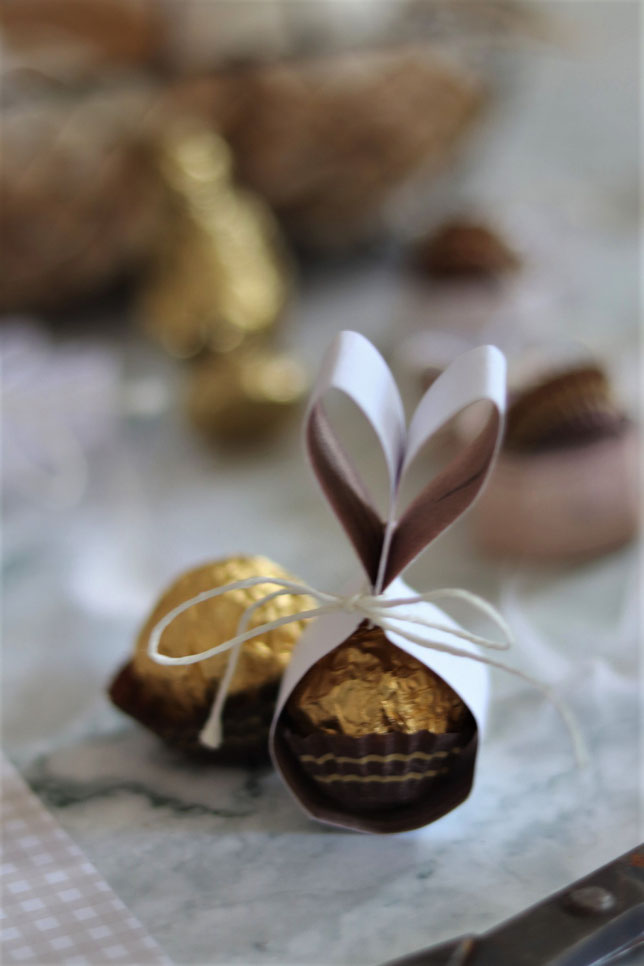 Pralinen im Osterkleid