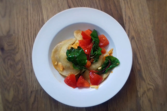 Teigtaschen mit Kartoffelfüllung