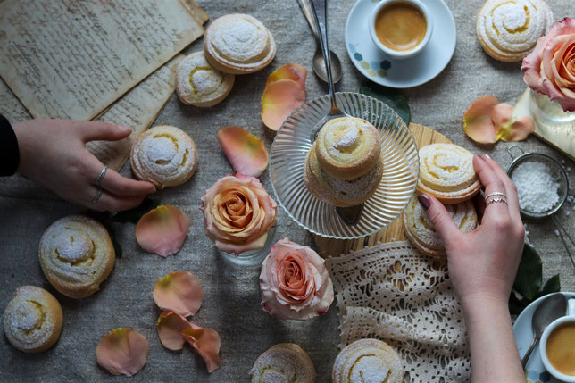 Puddingschnecken aus Germteig