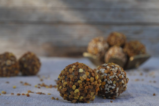 Blütenpollenrezept, Energyballs mit Blütenpollen