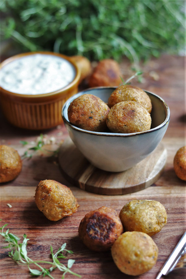 in Öl ausgebackene Falafel