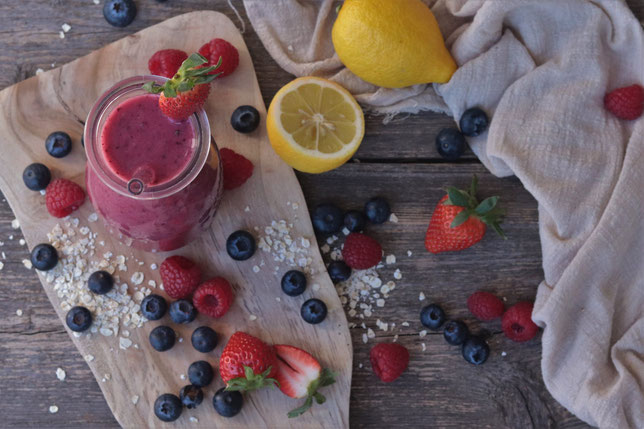 Beeren Haferflocken Smoothie