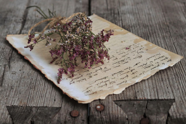 Blumen und Brief