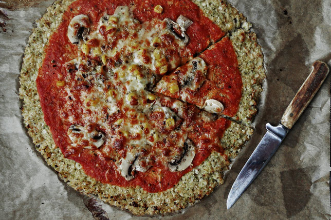 Blumenkohl-Brokkoli-Pizza