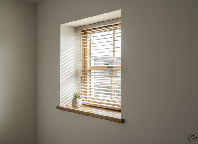 Fenster mit Jalousie