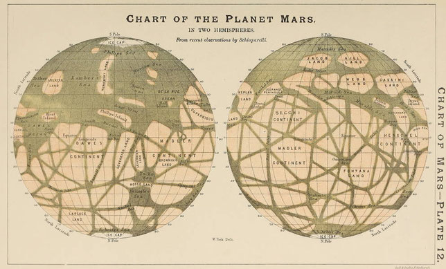Chart of the Planet Mars - Canal of Mars