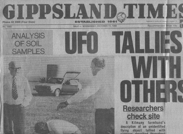 Gippsland Times 15-10-1980 - Parte della prima pagina