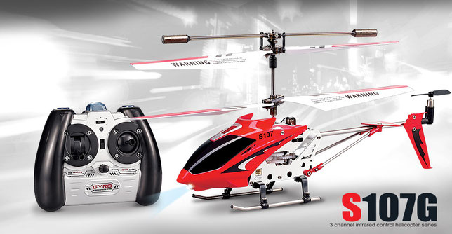 Syma S107G 3CH RC helicopter with GYRO(Red)