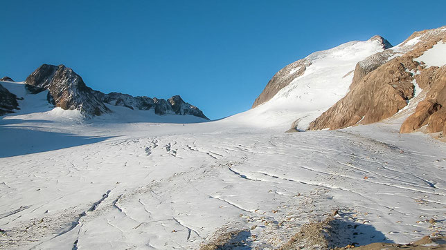 Le glacier de St Sorlin et le Pic de l'Etendard. Photo ©Claude Garnier