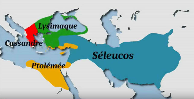 Les Séleucides sont une dynastie hellénistique issue de Séleucos 1er, l’un des Diadoques ou généraux d’Alexandre le Grand qui ont voulu lui succéder.  Cette dynastie a constitué un empire formé des territoires orientaux conquis par Alexandre le Grand.