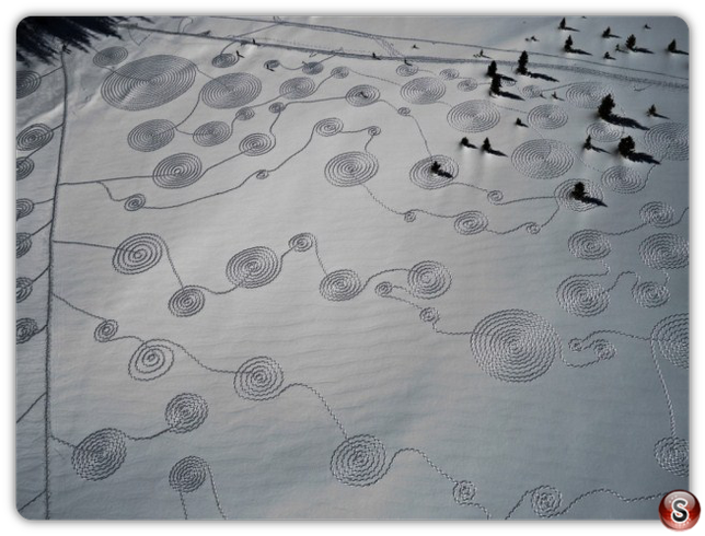 Giant Snow Drawing Art - by Sonja Hinrichsen