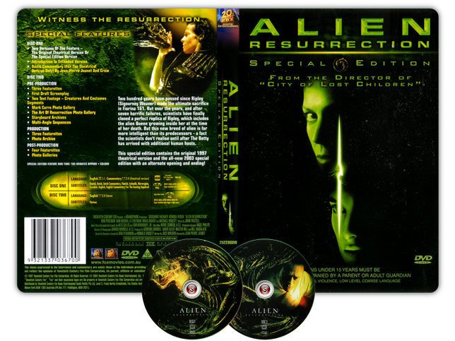 Alien La clonazione - Alien resurrection - Copertina DVD + CD