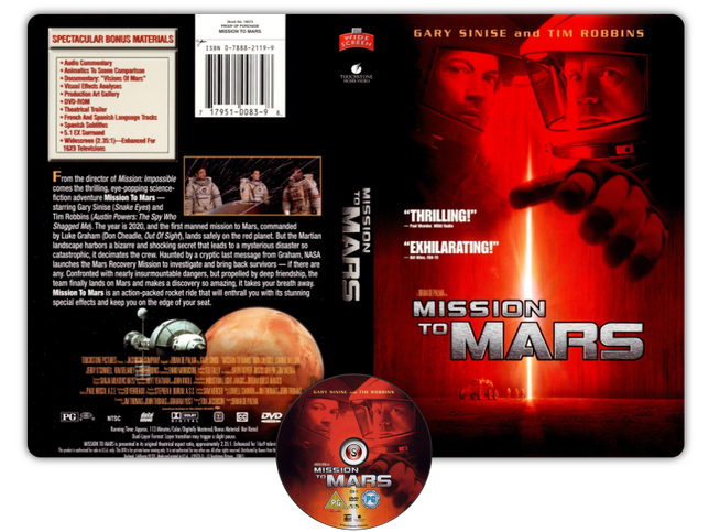Mission to Mars Copertina DVD + CD
