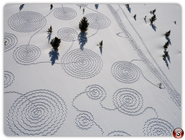 Giant Snow Drawing Art - by Sonja Hinrichsen