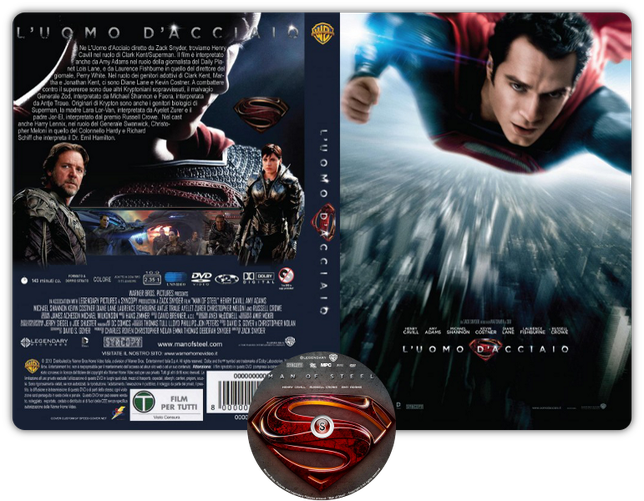 L'uomo d'acciaio - Man of steel - Copertina DVD + CD