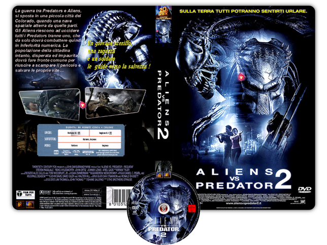 Aliens Vs Predator 2 - Copertina DVD + CD