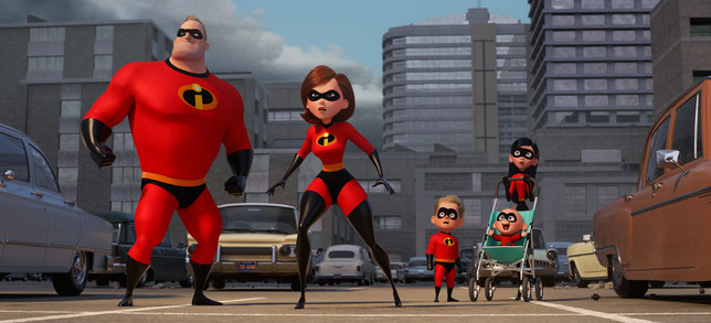Le père, la mère, les trois enfants: les super-héros agissent en famille (©The Walt Disney Company).