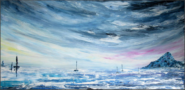 grand tableau panoramique-paysage-ocean-montagne-peinture-marine-artiste-peintre-royan-audrey-chal