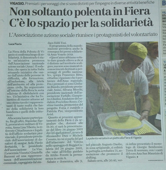 dal quotidiano l'Arena del 23/10/2019