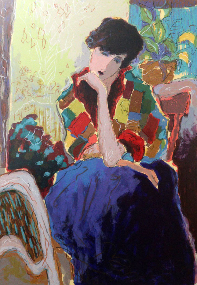 Die Muse - Original-Grafik) 60 x 80 cm