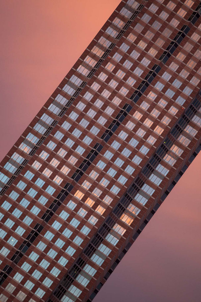 Messeturm Skyscraper with Red Dramatic Sky after Thunderstorm, Frankfurt, Germany, 1213x1820px