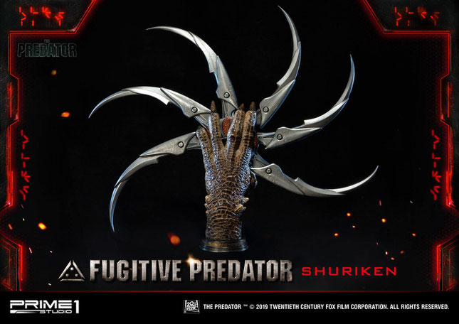 Shuriken 1/1 Life-Size 2018 Fugitive Predator Replik 65cm Prime 1 Studio 
