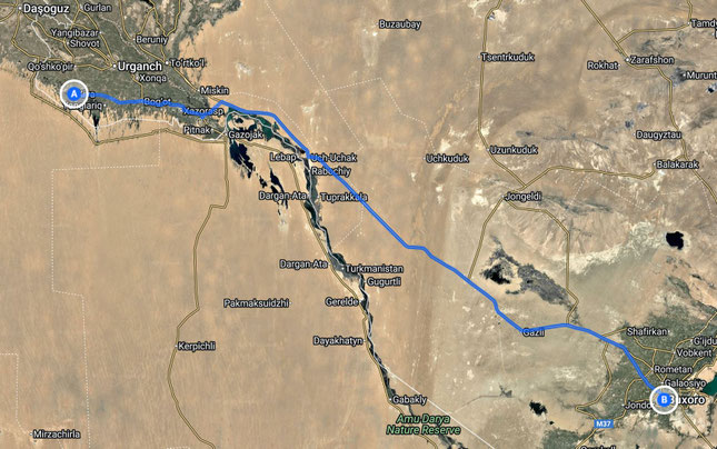 Fahrt Kiva-Buchara 400 km 8 Std.