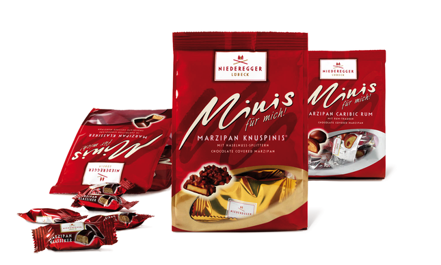 NIEDEREGGER - Minis - Standboden - Beutel - Marzipan - Design - Entwicklung - Packaging - DesignKis - Syndicate - 2006 - Verpackung