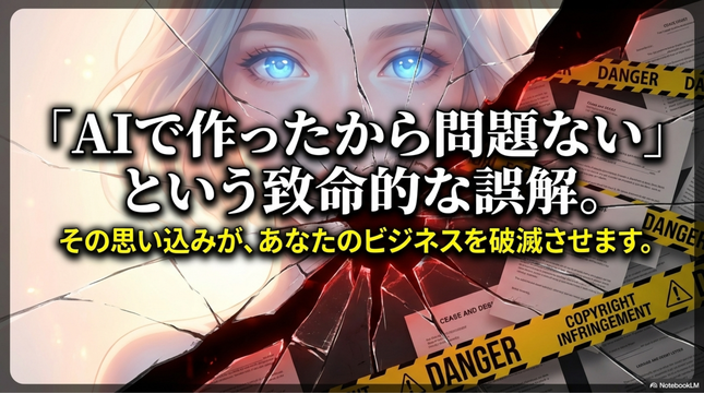 商用利用と著作権のリスクです。