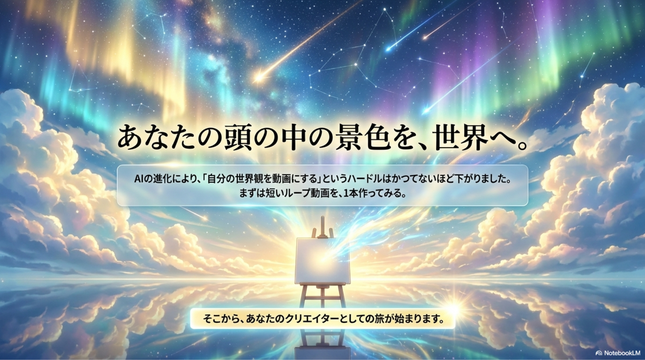 まとめ｜AIループ動画は“今がかなり面白い時期”