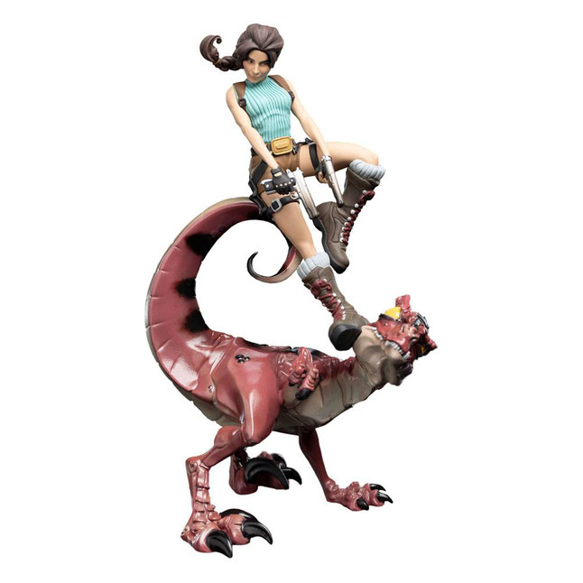 Lara Croft & Raptor Tomb Raider Mini Epics Video Game Vinyl Figur 24cm Weta