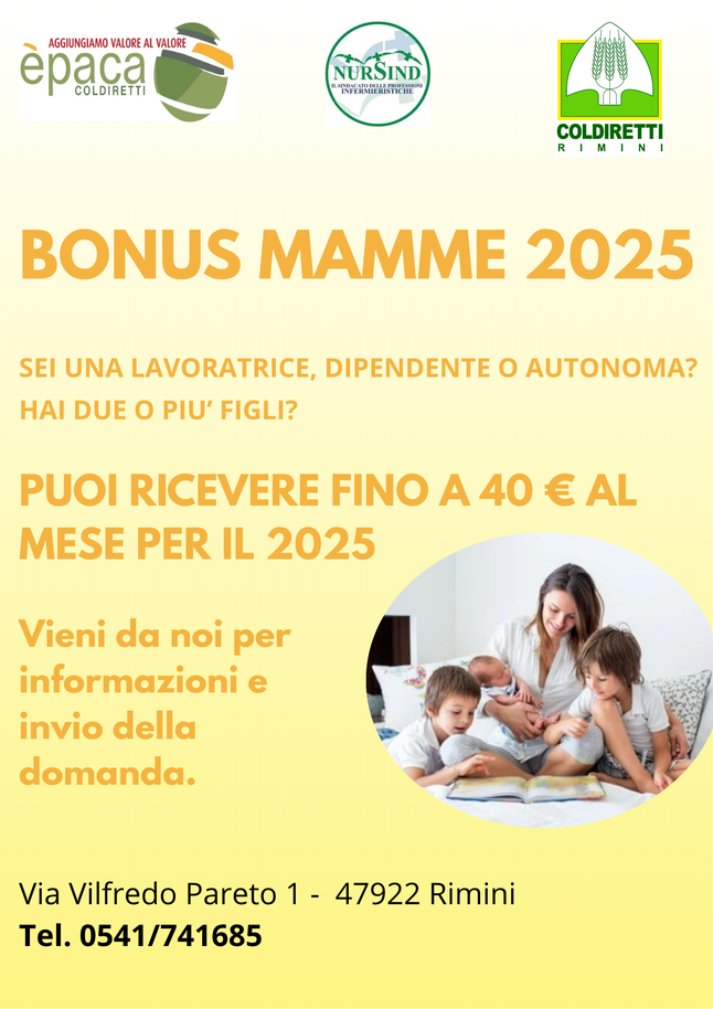 Bonus mamme 2025