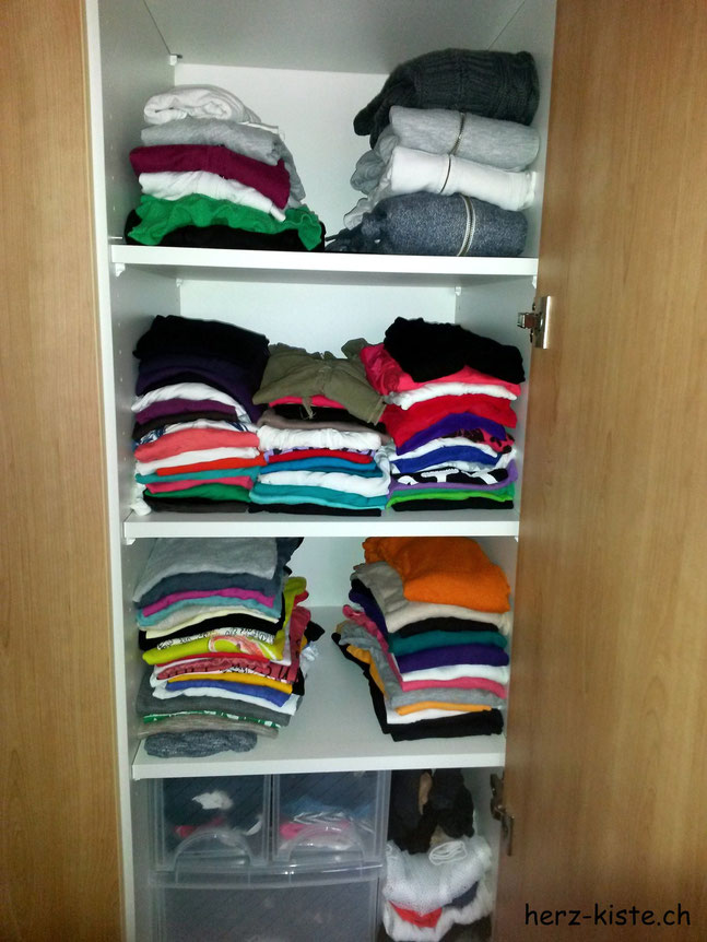 Minimalistisches Jahr 2016 - der März. Kleiderschrank ausmisten: nachher