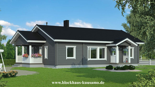 Barrierefreies Blockhaus Bungalow aus Finnland - Finnisches Holzhaus aus Einfamilienhaus