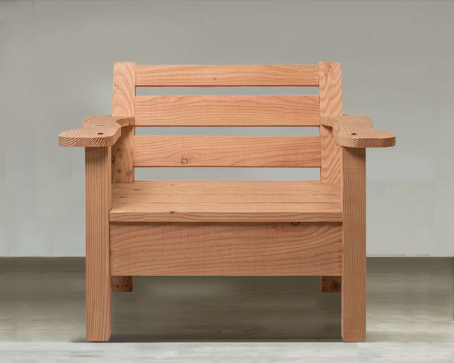 fauteuil  bois jardin