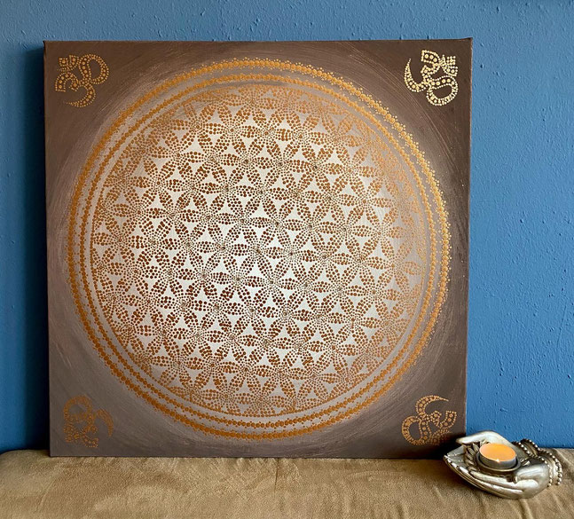"Blume des Lebens", Bildgröße 50 x 50 cm