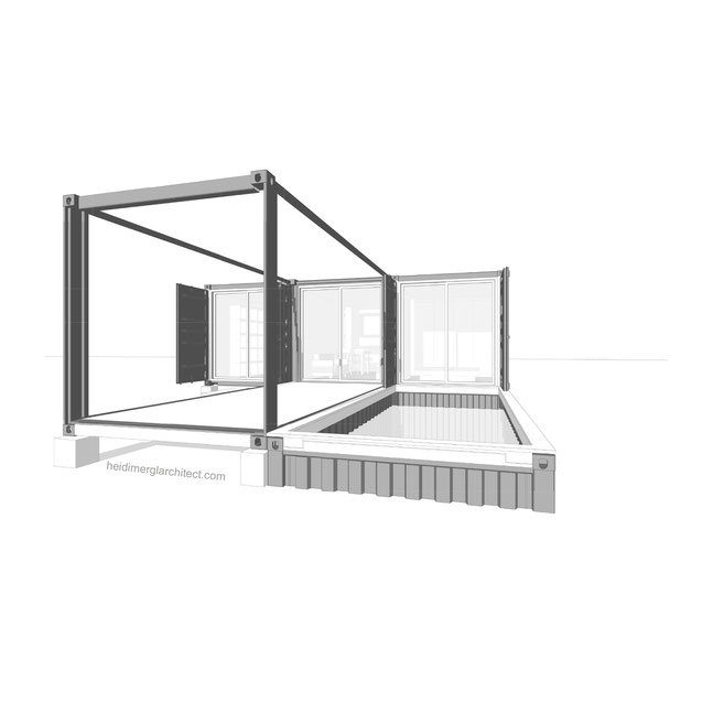 Small Footprint 5 Shipping Container Home By Heidi Mergl Architect Sustainable Recycled Adaptable Design