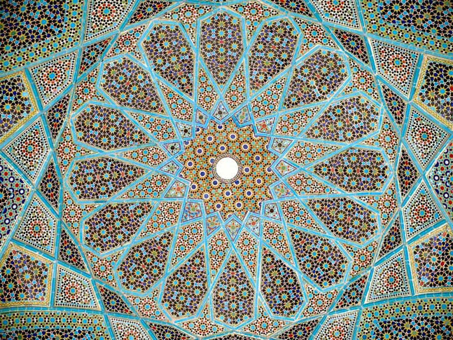 Ceiling in the Tomb of Hafiz, Shiraz