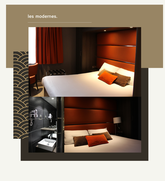 Chambre moderne hôtel Crocus