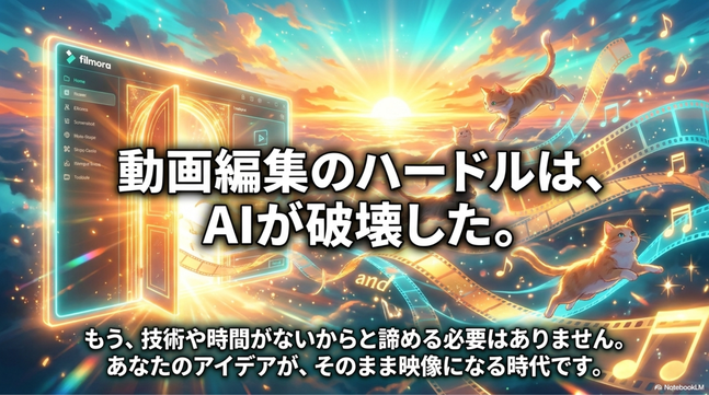 FilmoraはAI時代の動画編集をかなり楽にしてくれる