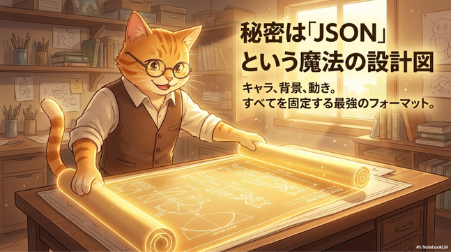 JSONは、 AIに対する「設計図」のようなものです。    情報が整理されているので、 AIが迷いにくくなります。