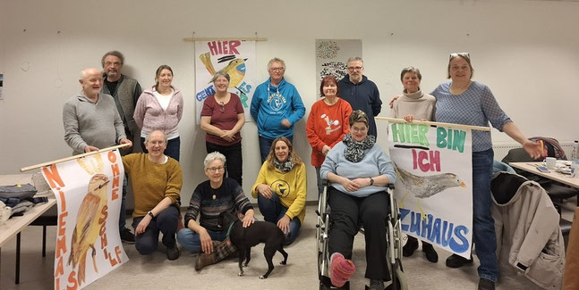 Gruppenfoto der NABU-Abordnungen aus dem Umkreis