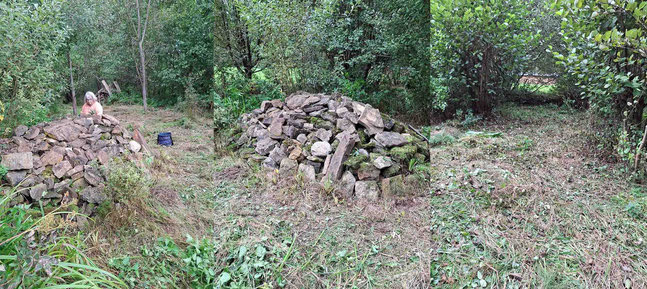 Steinhaufen frei machen   Fotos:K-H Kuhn