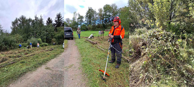 Gomaringer Teich mähen   Fotos:K-H Kuhn