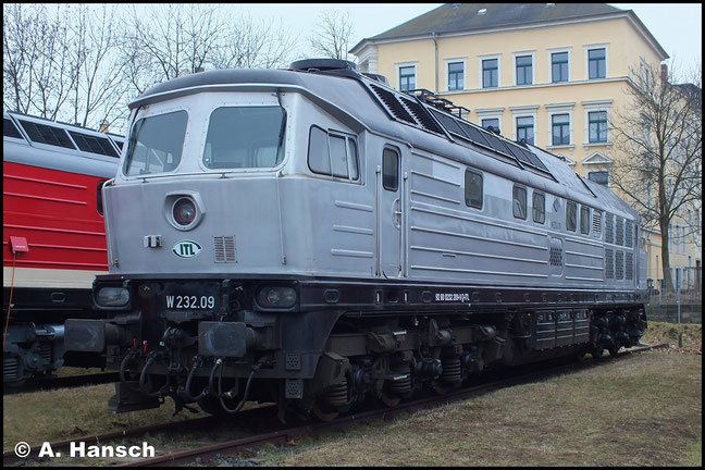 232 209-9 (W 232.09 der ITL) stand am 6. April 2013 im Depot des Dresdner Verkehrsmuseums