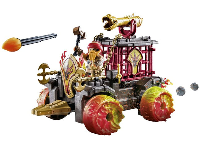 Die Besonderheit des Playmobil-Pakets 71299 ist ein Rammbock und die dreh- und schwenkbare Kanone.