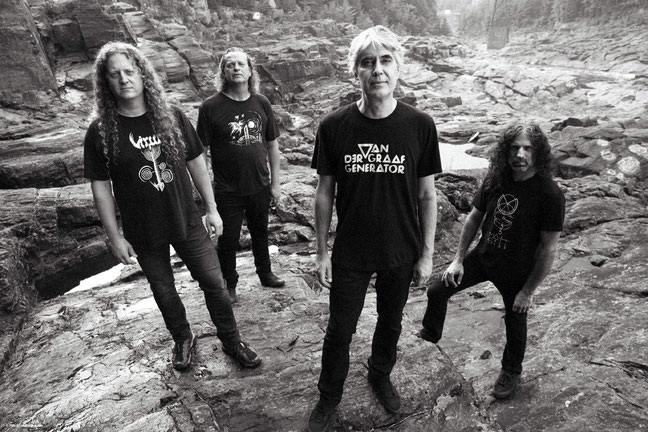 Kanadisches Trashmetal-Urgestein mit Progressive-Anleihen: Voivod, die bereits seit 44 Jahren "on the road" sind, steuern den Sommer über München und Aarau in der Schweiz an. Fotro: Promo