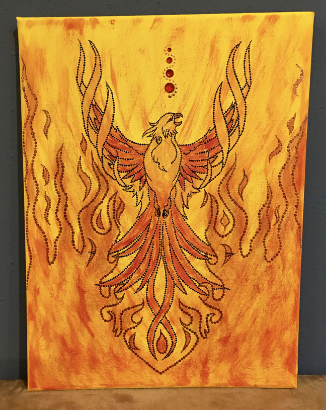 Phönix aus der Asche, Bildgröße 30 x 40 cm
