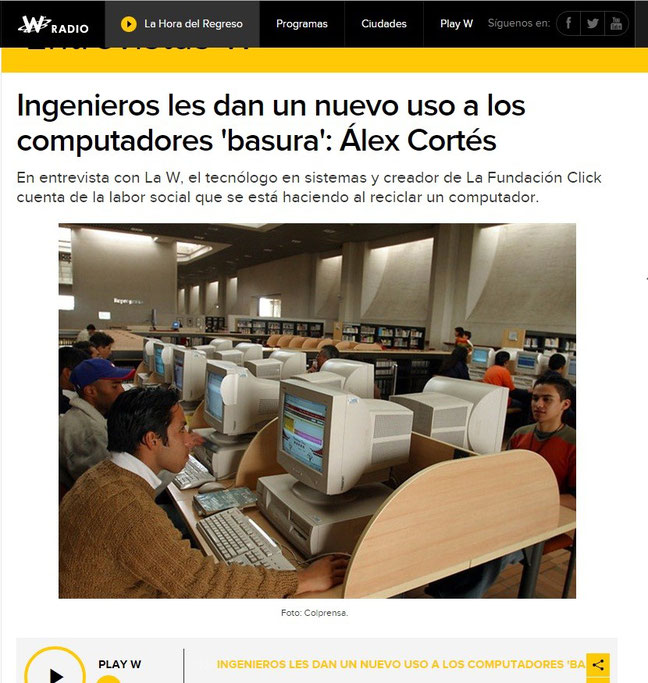 donación de computadores Colombia