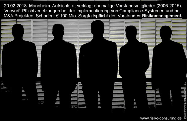 Aufsichtsrat verklagt Vorstand. Kein ordnungsgemäßes Compliance-System. Vorstandsaufgabe: Risikomanagement.